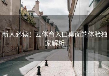 新人必读！云体育入口桌面端体验独家解析