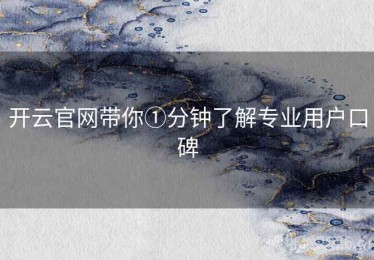 开云官网带你①分钟了解专业用户口碑