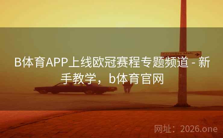 B体育APP上线欧冠赛程专题频道 - 新手教学，b体育官网
