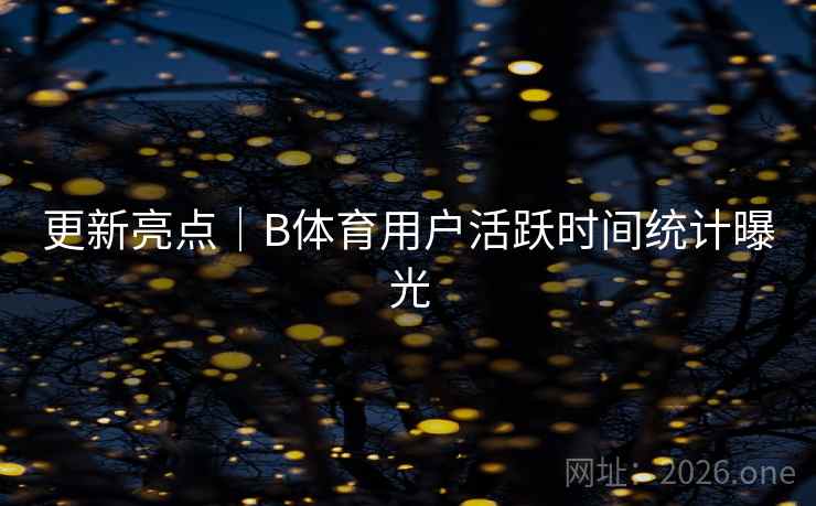 更新亮点｜B体育用户活跃时间统计曝光