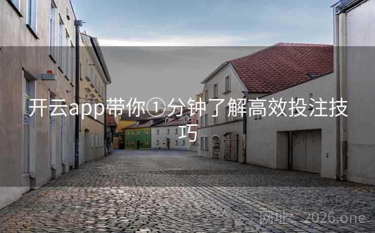 开云app带你①分钟了解高效投注技巧