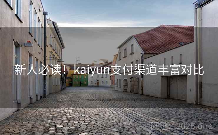 新人必读!kaiyun支付渠道丰富对比 新人必读!kaiyun支付渠道丰富对比