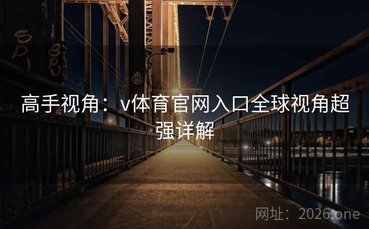 高手视角：v体育官网入口全球视角超强详解