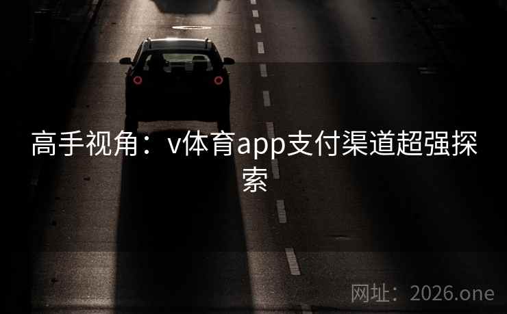 高手视角：v体育app支付渠道超强探索